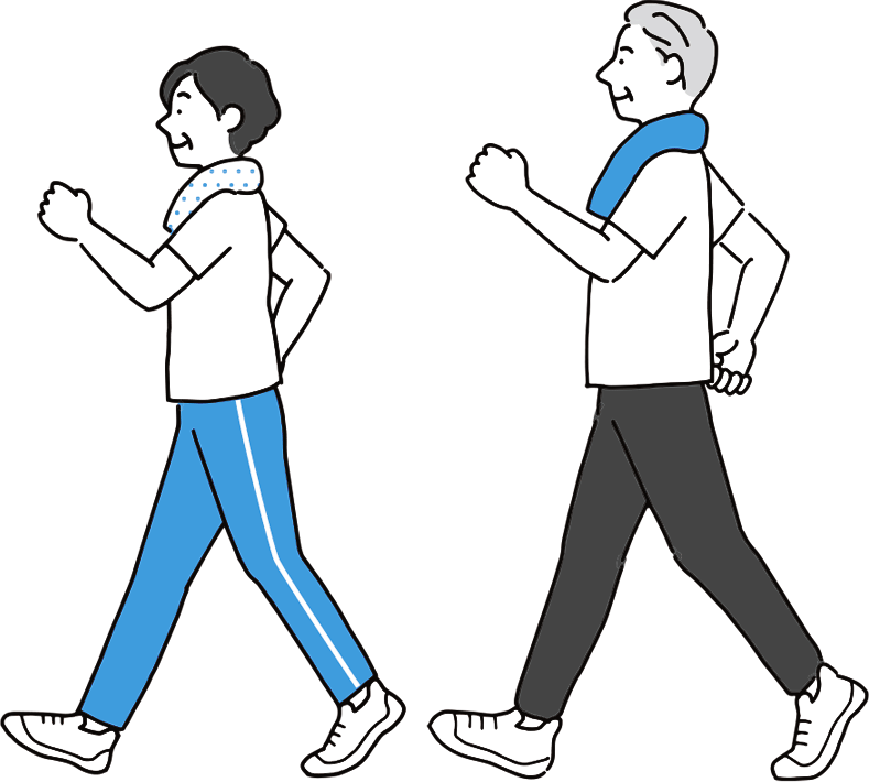 一生懸命に歩く練習！