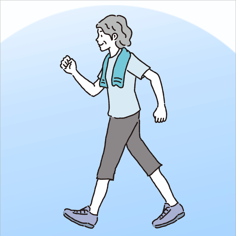 運動開始です!たくさん歩きましょう!